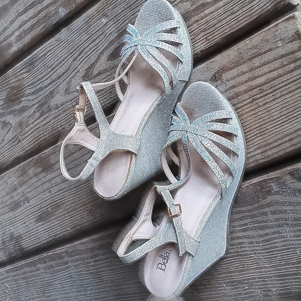 Bala Silver Wedge Sandals for Women